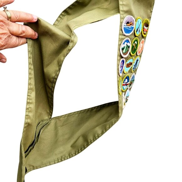 Vintage Scout Sash Green With 14 Merit Badges 28 in long - Picture 5 of 10